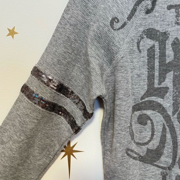 Long Sleeve Harley Shirt with Sequins and Buttons - Picture 4 of 5